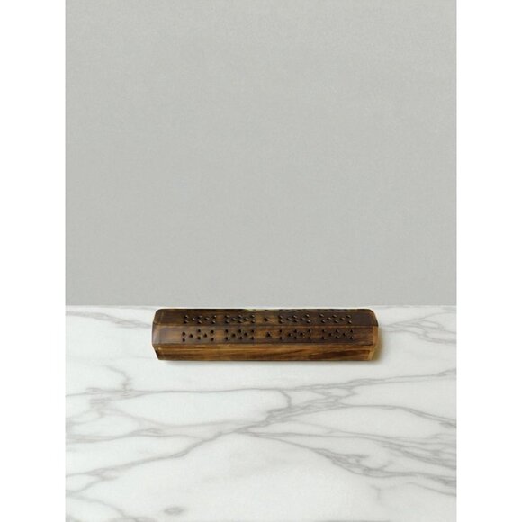 Wooden Incense Burner Box Holder Aromatherapy Cone Stick Storage Rustic Decor - Picture 8 of 11
